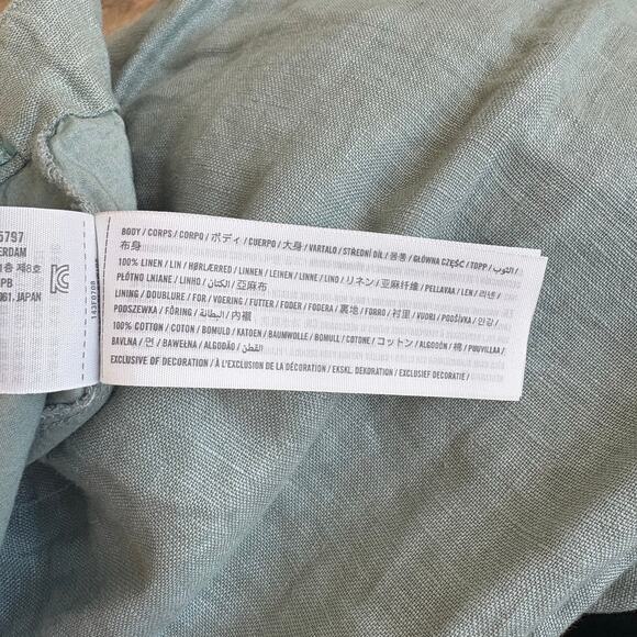 Abercrombie and Fitch Premium Linen Sage Green Scallop Hem Skort Size M - Picture 4 of 6